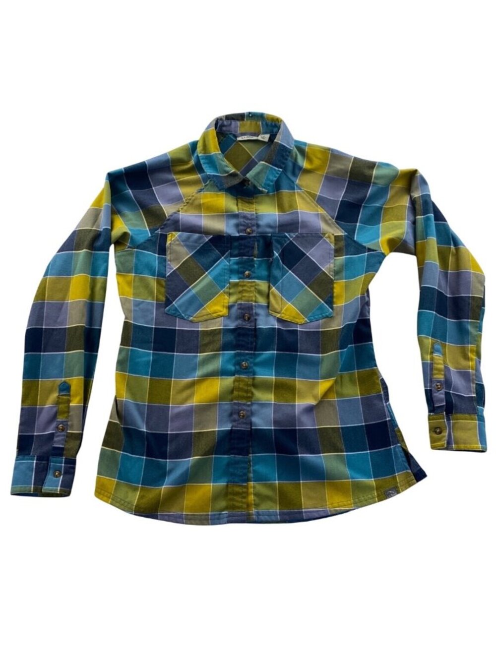 L.L. Bean Womens Shirt Small Multicolor Plaid Flannel Long Sleeve Button Up